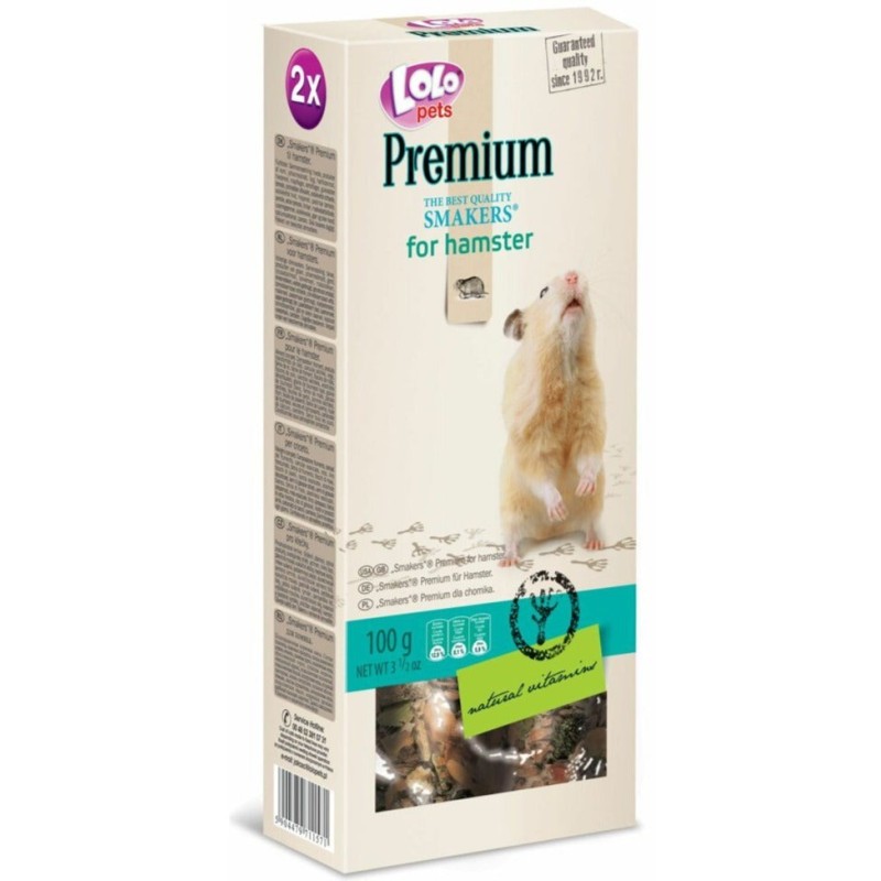 LoLo Pets Premium närimispulgad hamstritele 2tk 100g