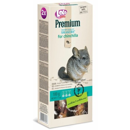 LoLo Pets Premium närimispulgad tšintšiljadele 2tk 100g
