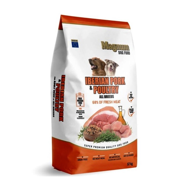 Magnum Iberian Pork & Poultry külmpressitud koeratoit 12kg