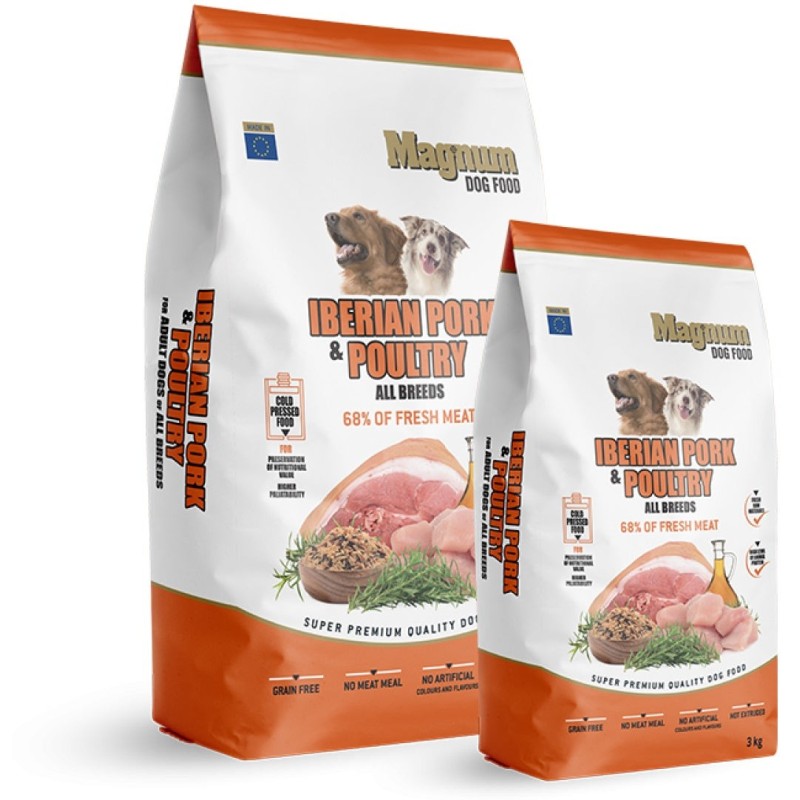 Magnum Iberian Pork & Poultry külmpressitud koeratoit 3kg