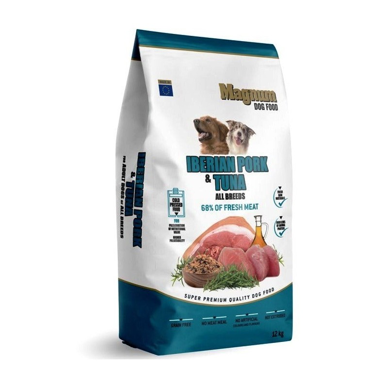 Magnum Iberian Pork & Tuna külmpressitud koeratoit 12kg