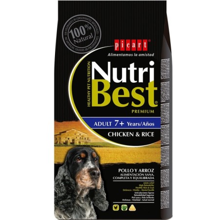 Nutribest Adult 7+ Chicken And Rice koeratoit 3kg