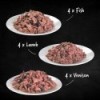 PrimaDog Mini Meal koerainete valik hirveliha, lambaliha ja kala kastmes 12x85g