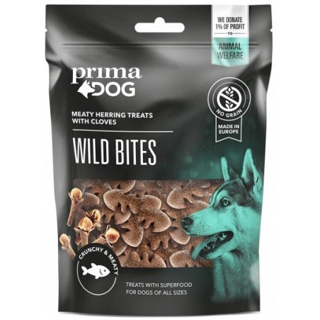 PrimaDog Wild Bites Crunchy maiused koertele heeringas nelgiga 100g