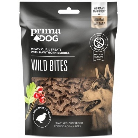 PrimaDog Wild Bites Semi-Moist maiused koertele vutiliha viirpuumarjadega 150g