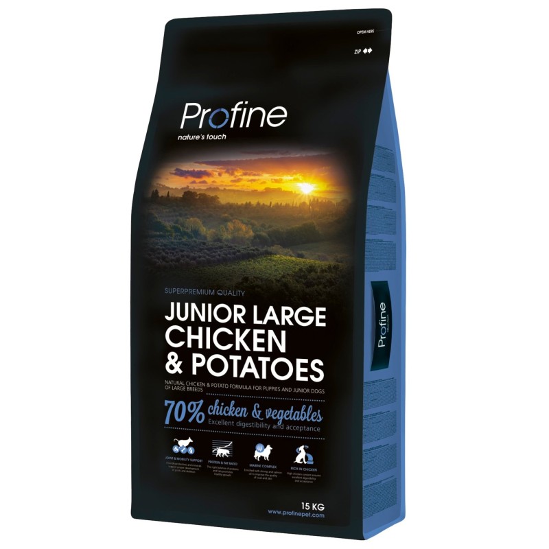 Profine Junior Large Chicken & Potatoes koeratoit 15 kg