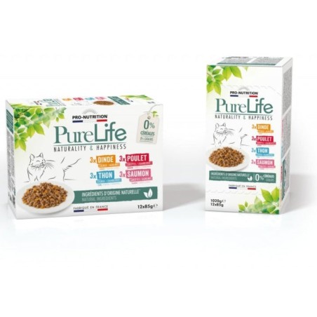 Pure Life konserv kassidele kana, kalkun ja lõhe multipakk 12x85g
