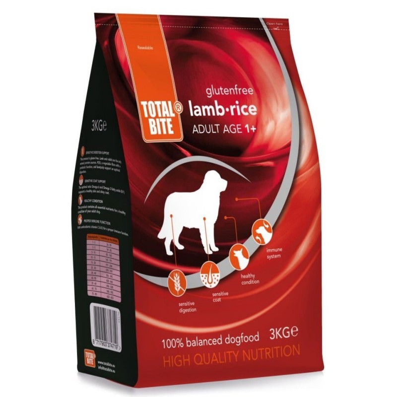 Total Bite Dog Adult Lamb & Rice koeratoit lambalihaga 3kg