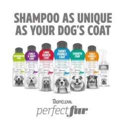 TropiClean looduslik seebivaba šampoon lokkis ja koheva karvaga koerale 473ml